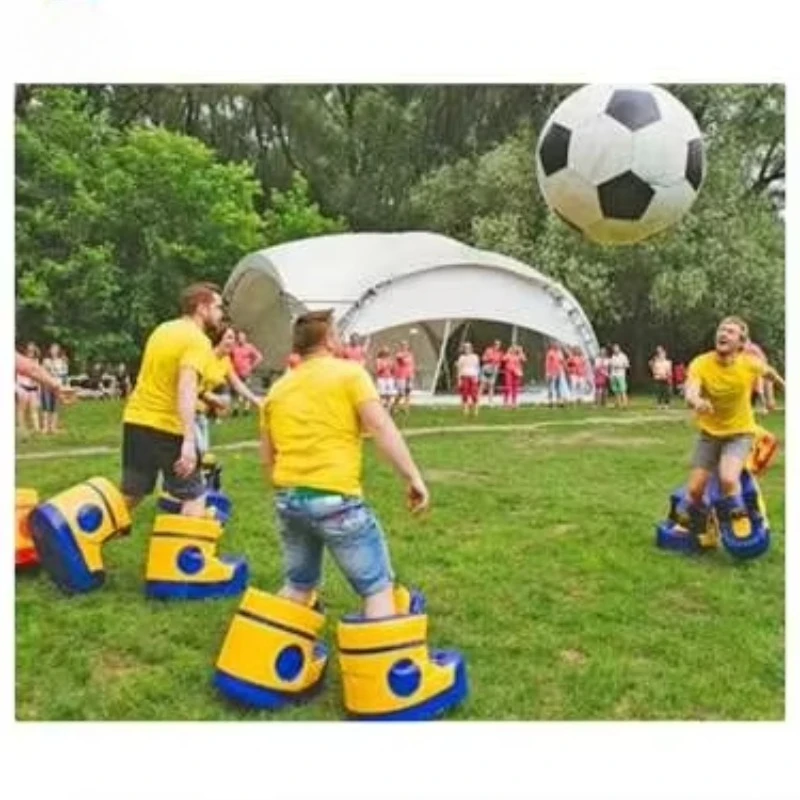 

Kids and Adults Funny Outdoor Team Building Football Sport Game PVC Big Soft Foam Boots Giant Inflatable Soccer Shoes Balloon