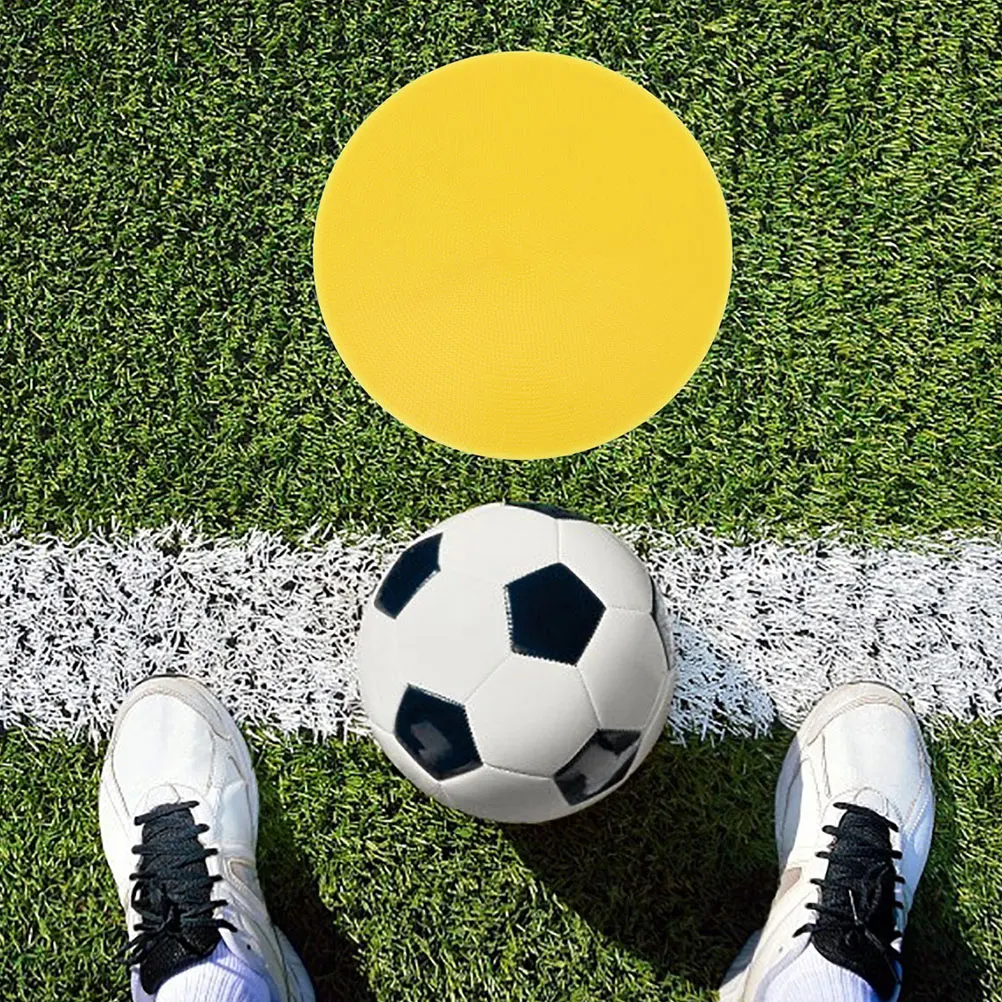 

4pcs Landmark Line Sign Pad Durable Spot Floor Markers for Soccer Tennis Basketball Fields Easy Clean PVC Circles Classroom