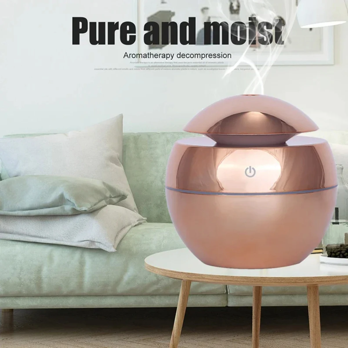 130ML usb humidifier mini air  diffuser ultrasonic air cool  aromatherapy essential oil diffuser humidifier