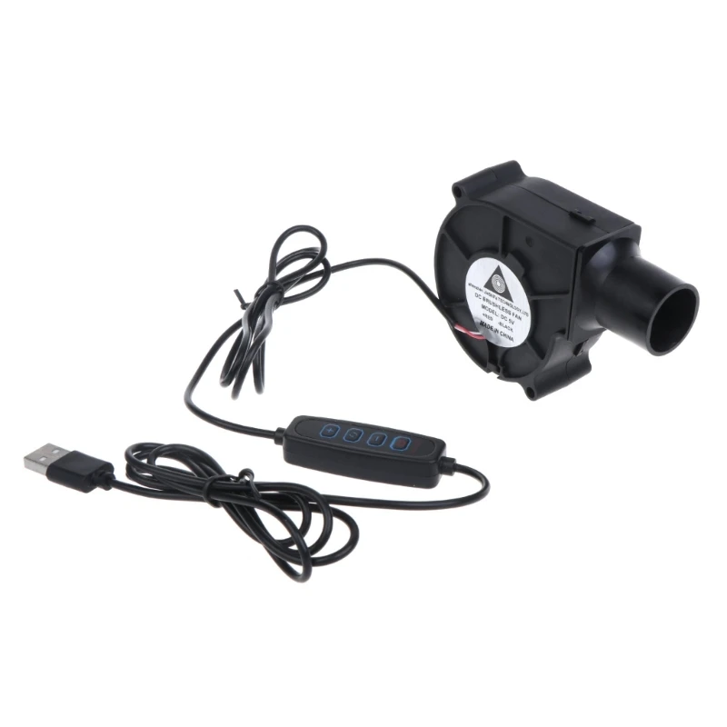 5V USB Plug Blower Fan with Speed Controller 2500RPM BBQ Grill Cooking Blower