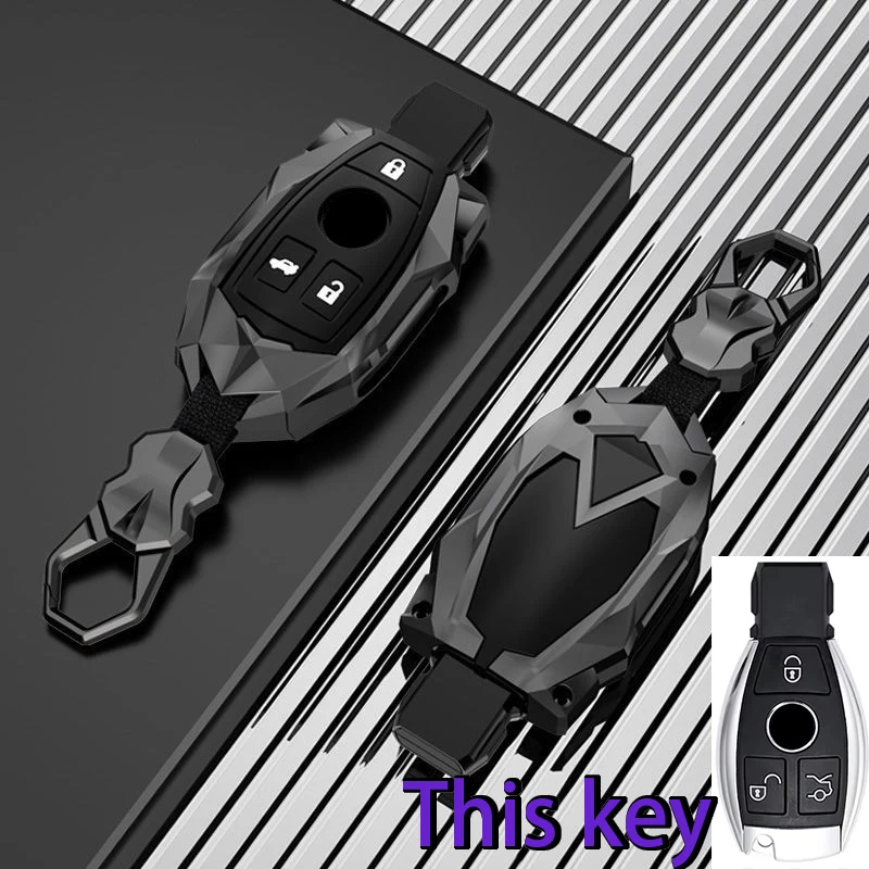 2 3 Buttons Car Key Case Cover Fob For Mercedes Benz A B C E Class GLS GLA GLK GLC CLS CLA W204 W205 W212 W463 W176