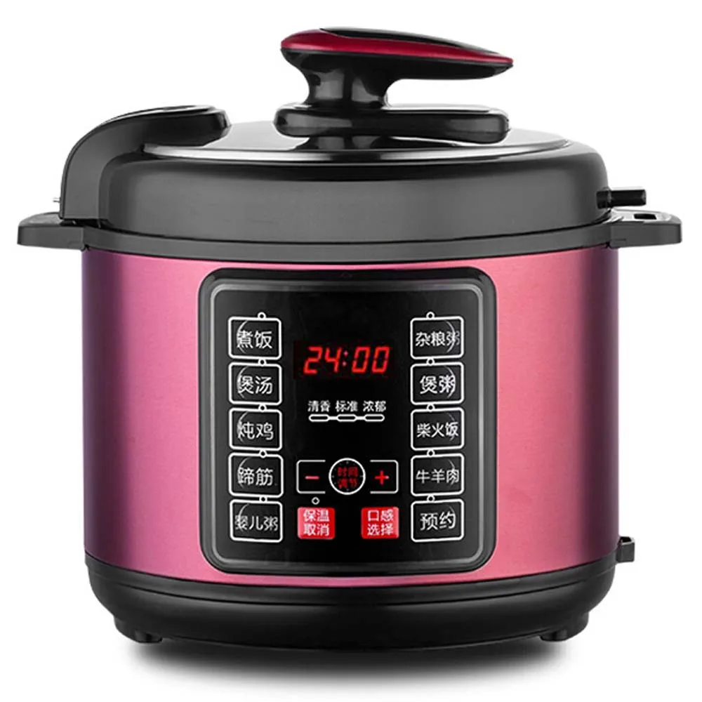 5L Electric Pressure Cooker Non-Stick Liner Rice Cooker Household Multi Cooker Stew Meat Soup Porridge Cooking Pot 220V