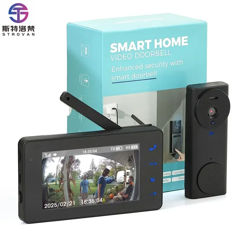

Home Smart Digital Door Viewer with Night Vision 2-Way Audio Easy Interactions-Video Door Phone with Accessories
