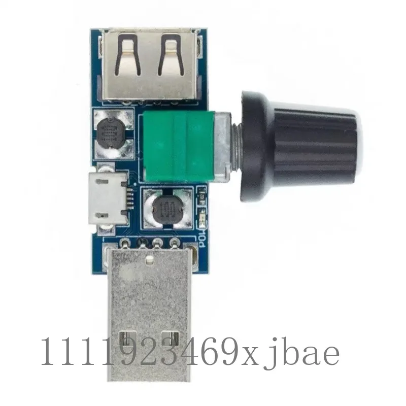 USB Fan Speed Governor Module, Stepless Air Flow Air Volume Adjust Regulator 5V PWM Fan Speed Control Board