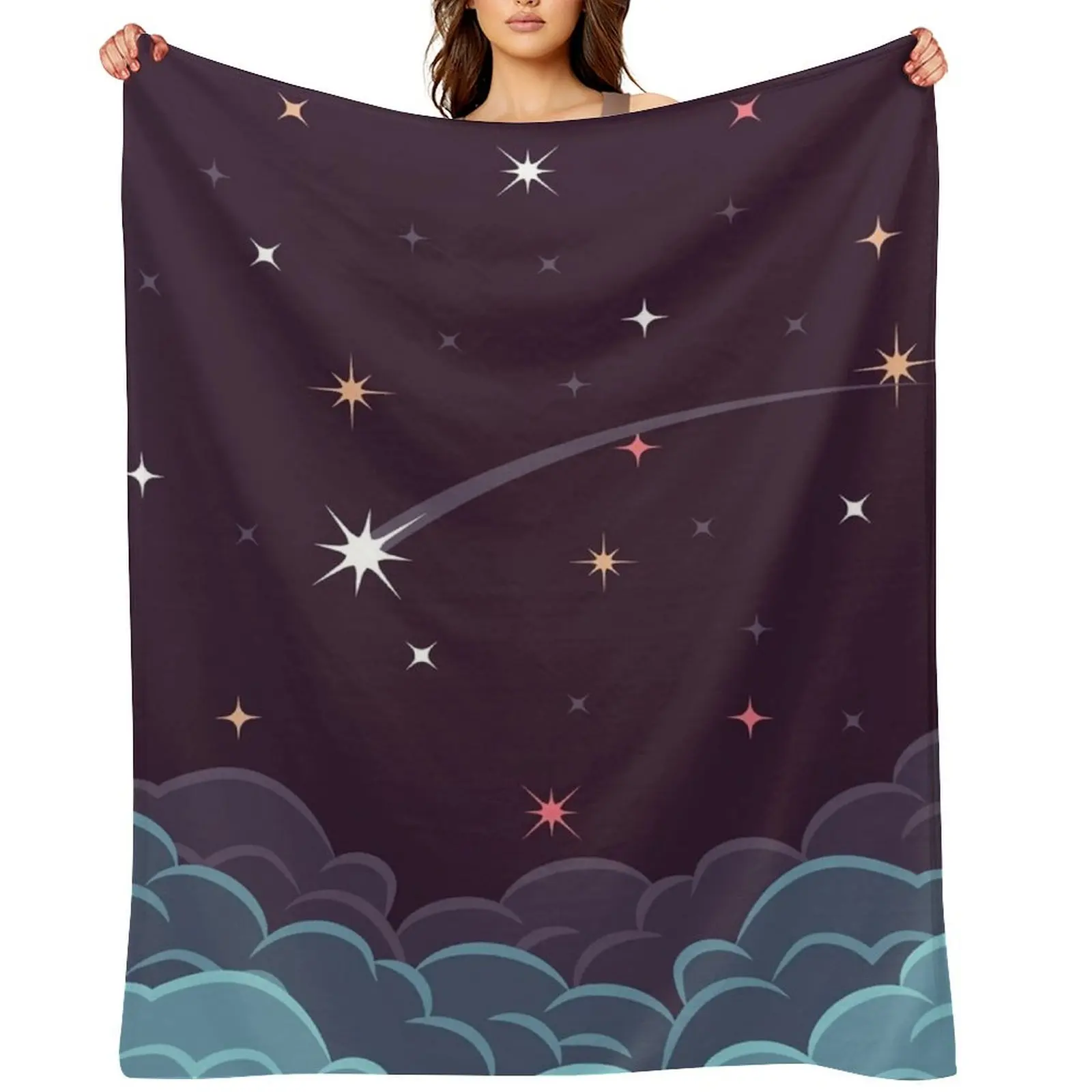 

Falling Star Throw Blanket Blankets For Baby Flannel decorative wednesday Blankets