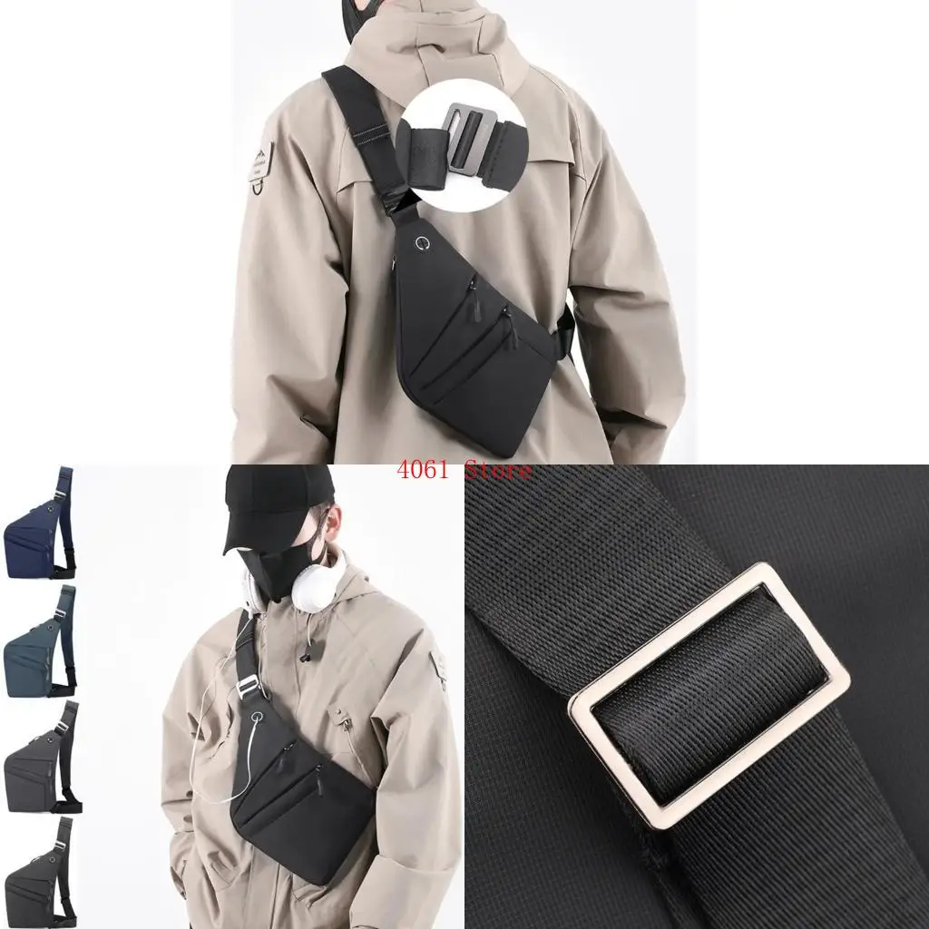 

Anti Theft Chest Bag For Men Nylon Shoulder Crossbody Bag With Adjustable Strap