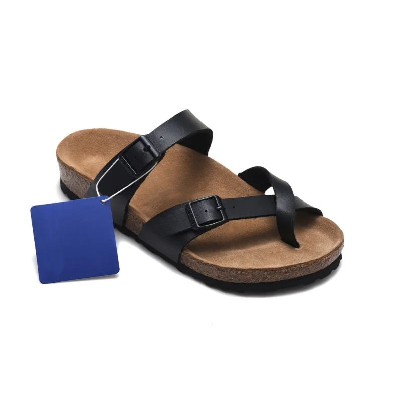 Summer Birken Women Slipper Mayari Sandals Outdoor Flats Casual Shoes Fashion Leather Buckle Beach Cork Slipper Man Flip-flops