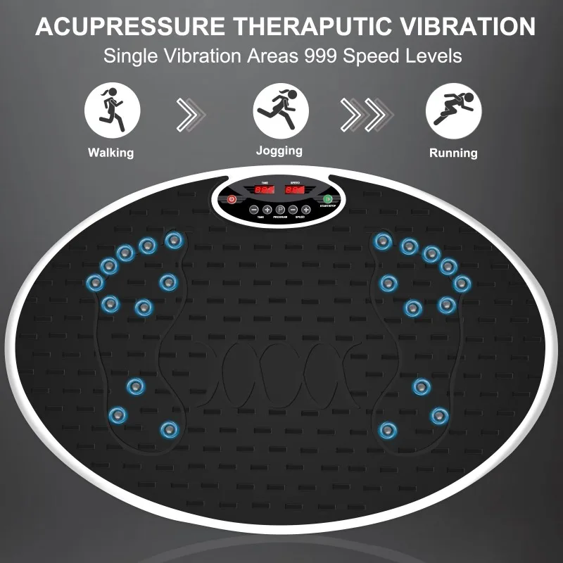 آلة تمرين لوحة الاهتزاز، تدليك الجسم بالكامل بالاهتزاز، للتدريب المنزلي والتشكيل مع أشرطة المقاومة #5