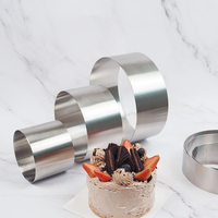Cake Ring Mold Round Shape Stainless Steel Reusable DIY Baking Tool Mousse Circle Kitchen Gadget Pastry Accessories