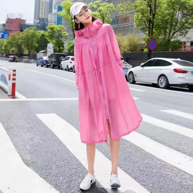 

Sunscreen Clothing Women's Long 2024 New Summer Light And Breathable Loose Plus Size Casual Joker Sun-Protective Clothing Coat
