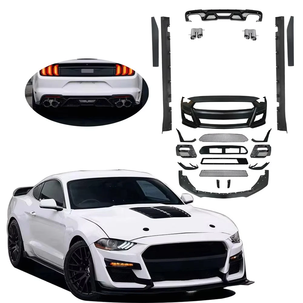 

New Design PP ABS Material Body Kit for Mustang 2018-2023 2.3T 5.0L GT GT350 Upgrade to GT500 Shelby Car Bumper Assrmbly