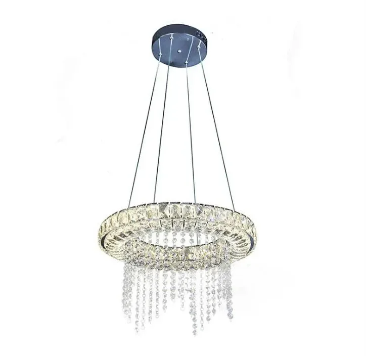 Plafonnier LED en cristal au design moderne, éclairage d'intérieur, luminaire décoratif de plafond, lumière à intensité réglable, idéal pour un salon, une cuisine ou une salle à manger