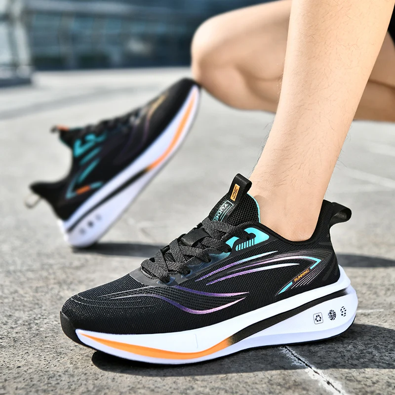 

Men's Shoes Breathable All-match Mesh Shoes Sports Carbon plateShoes Men's All-match Wear-resistant Running Shoes for Men