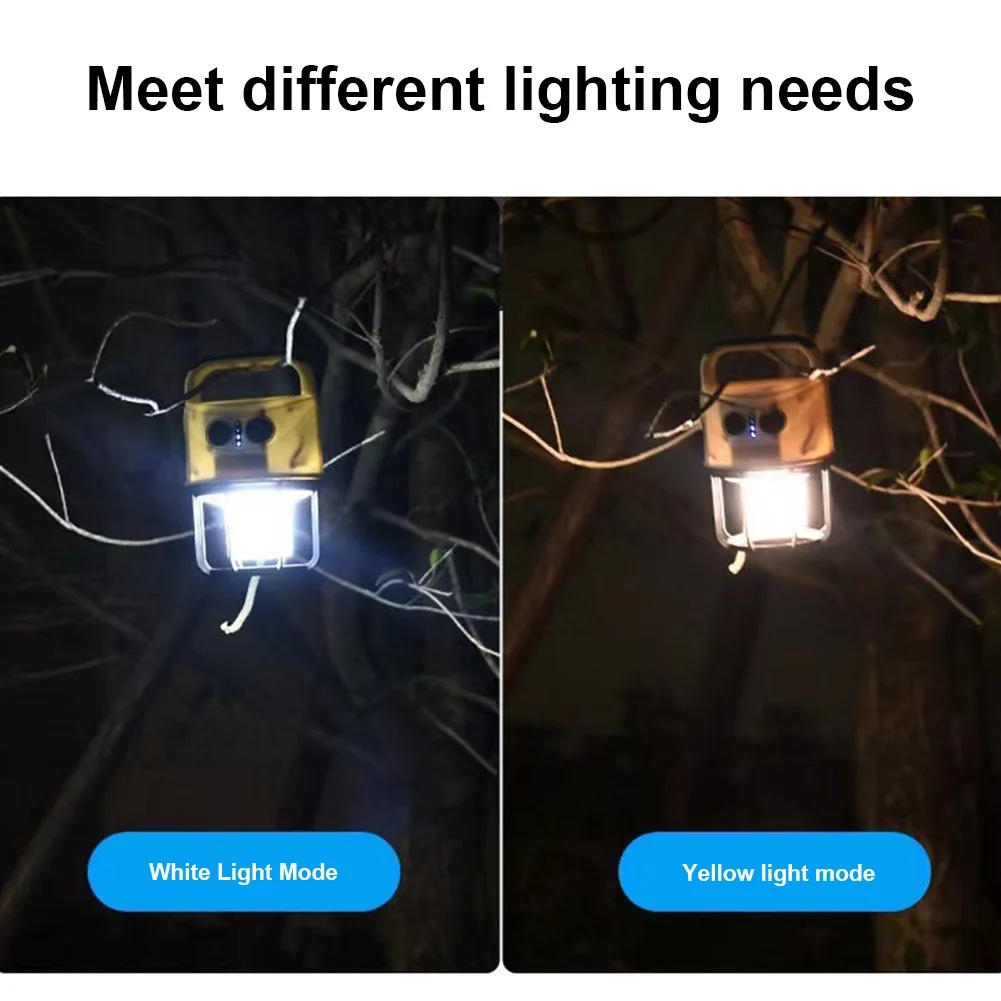 

Portable LED Flashlight USB Rechargeable 1200mAh Hanging Tent Light Super Bright Outdoor Emergency Lamp for Emergency Adventure