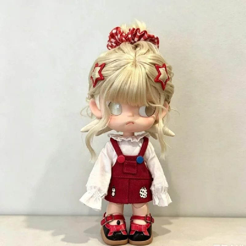 No dolls For Zsiga 1/8 Scale BJD Action Figure Doll Clothes Set White Shirt Red Suspender Skirt Princess Shoes Collectible Decor