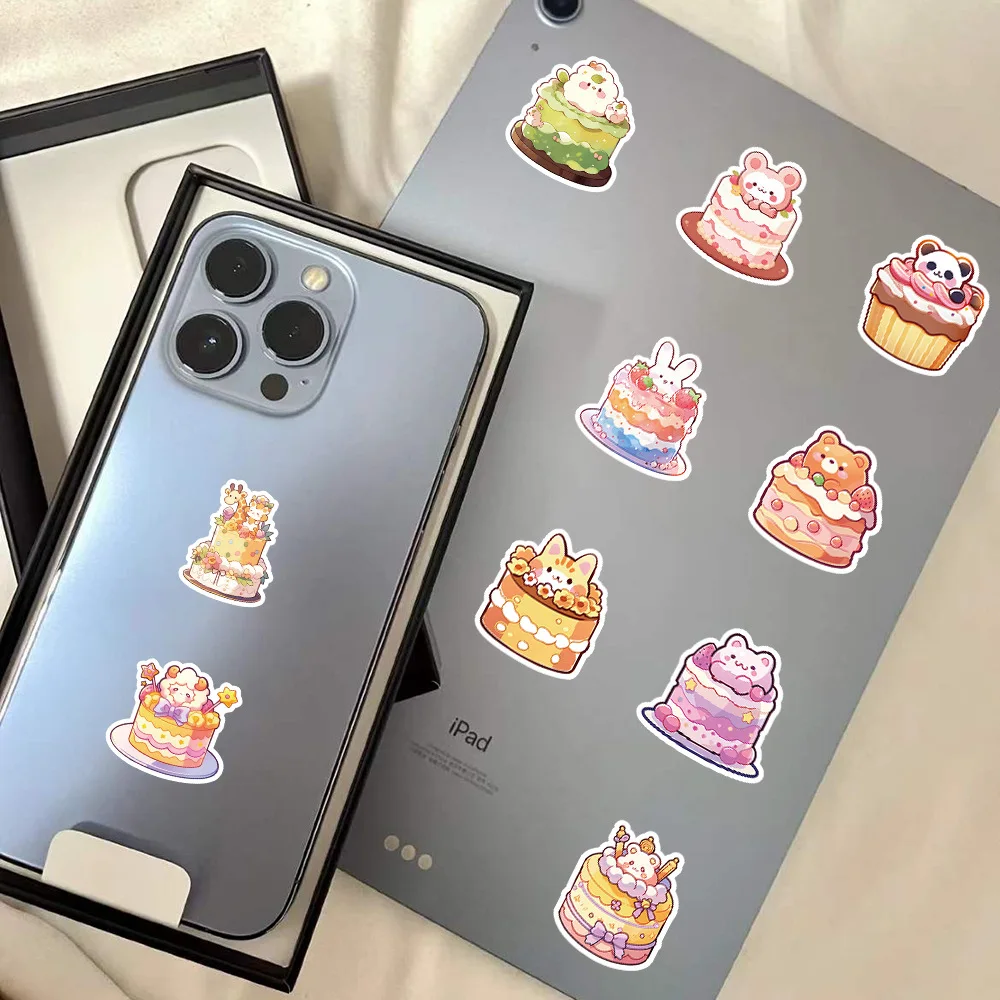 60 uds serie rosa postre pastel pegatinas lindo pequeño fresco creativo decoración pegatinas DIY guitarra teléfono taza de agua monopatín