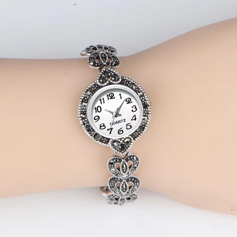 Vintage Luxury Bracelet Watch Women Rhinestone Ladies Elegant Watches Clock Quartz Wrist Watch Relogio Feminino Reloj Mujer