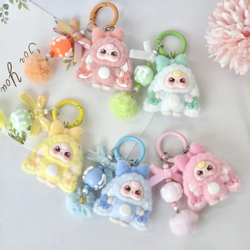 New 10 Pcs Mixed Baby Three Keychain Pendant Flocking Doll Keai Bags Hang Ornaments Student Gifts