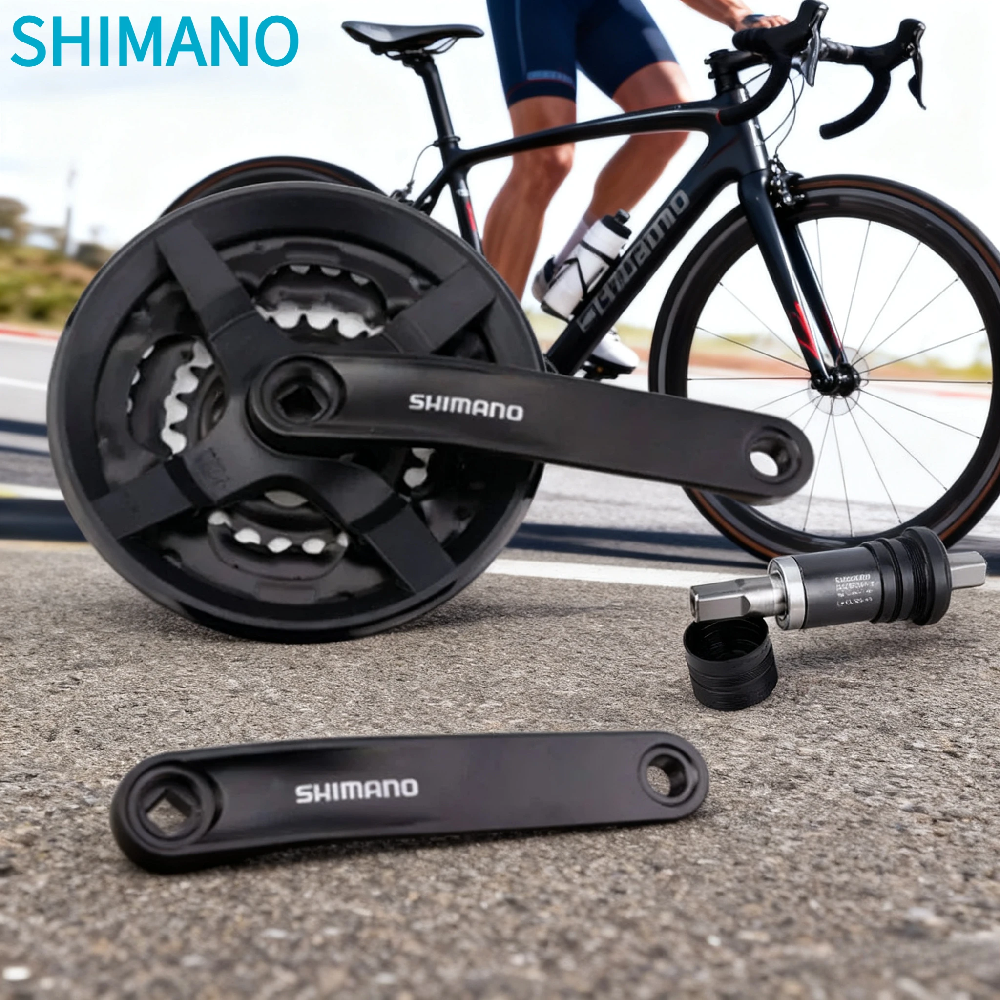 

SHIMANO TOURNEY TY FC TY301 Mountain Bike Crankset 42-34-24T 170MM 3X8/7/6-speed Chainwheel Bicycle Parts
