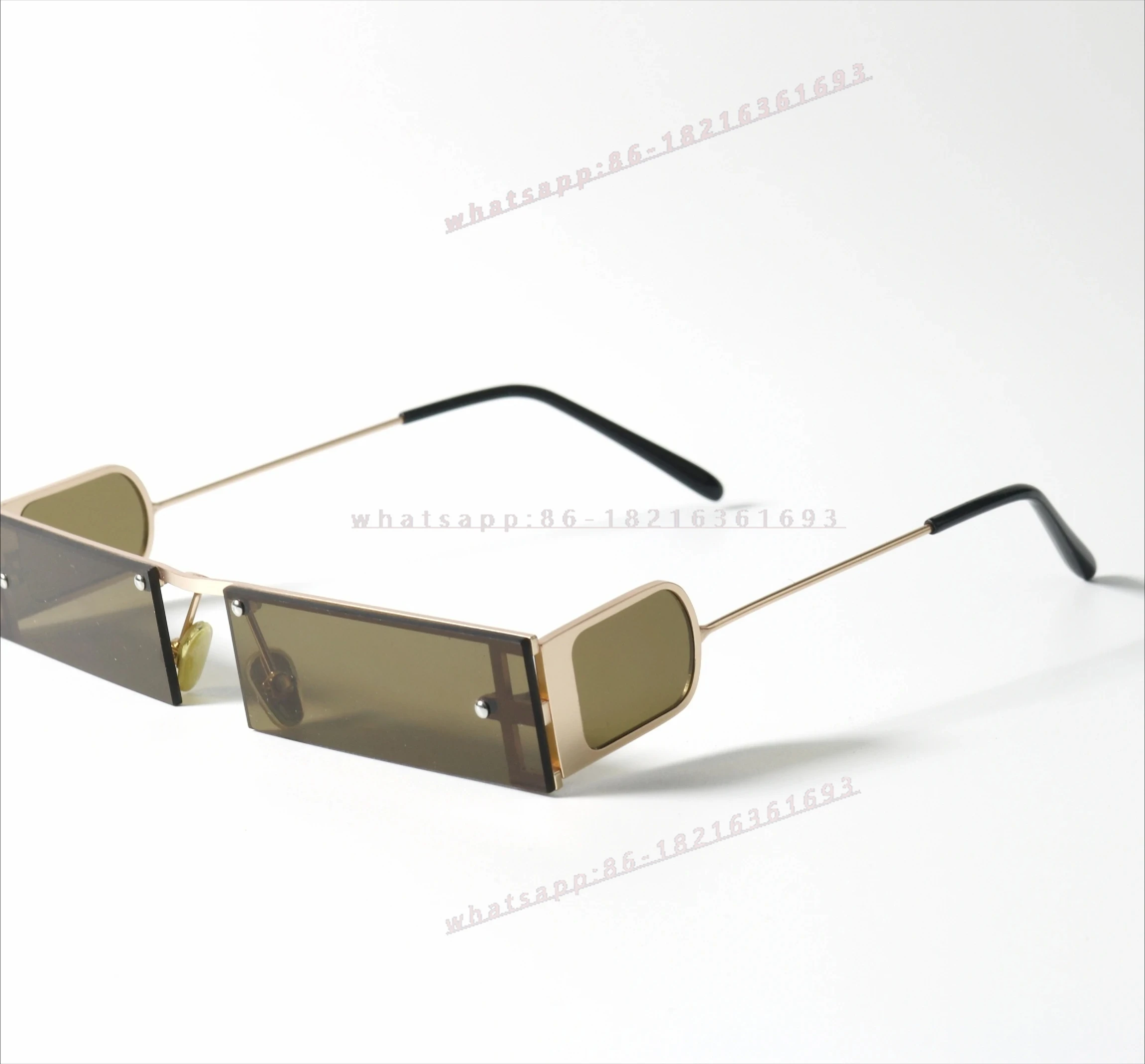 Four-piece Sunglasses UV400 UV Protection Personalized Ultra-narrow Artistic Sunglasses