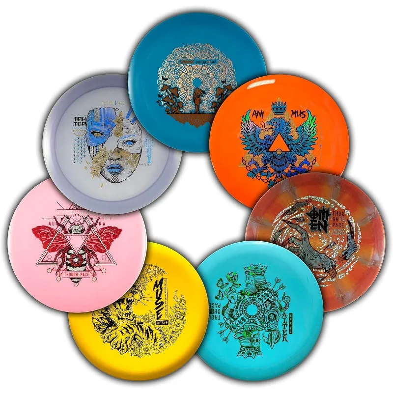 

Thought Space Athletics 7 Disc Complete Disc Golf Set - 2 Putt-and-Approach, 1 Mid-Range, 4 Drivers - Unisex Adults - Sports