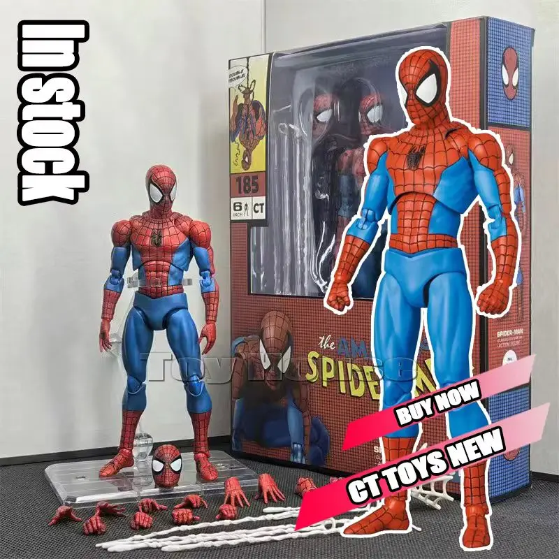 Caliente Ct todas las series de juguetes Spiderman Mafex 143 Ben Reilly Comic Ver el increíble Spider-Man 001 Anime figuras de acción de juguete regalo
