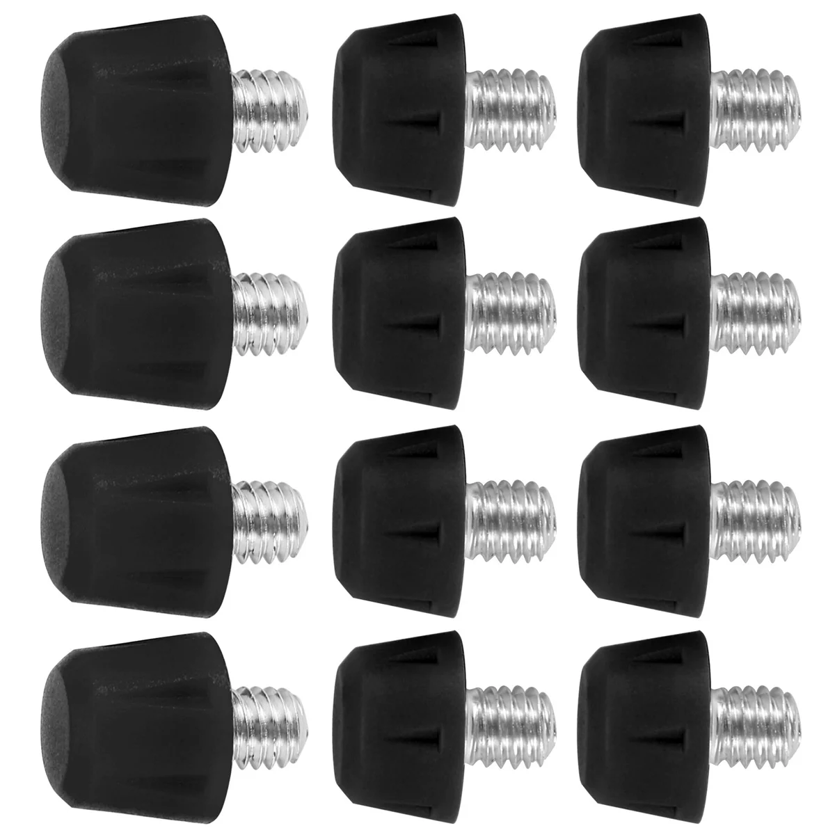 SMIEA 12 ชิ้นรองเท้าฟุตบอล Studs ลื่นสกรูเกลียว M6 Professional เปลี่ยน Spikes SG to AG สําหรับ Adidas สีดํา