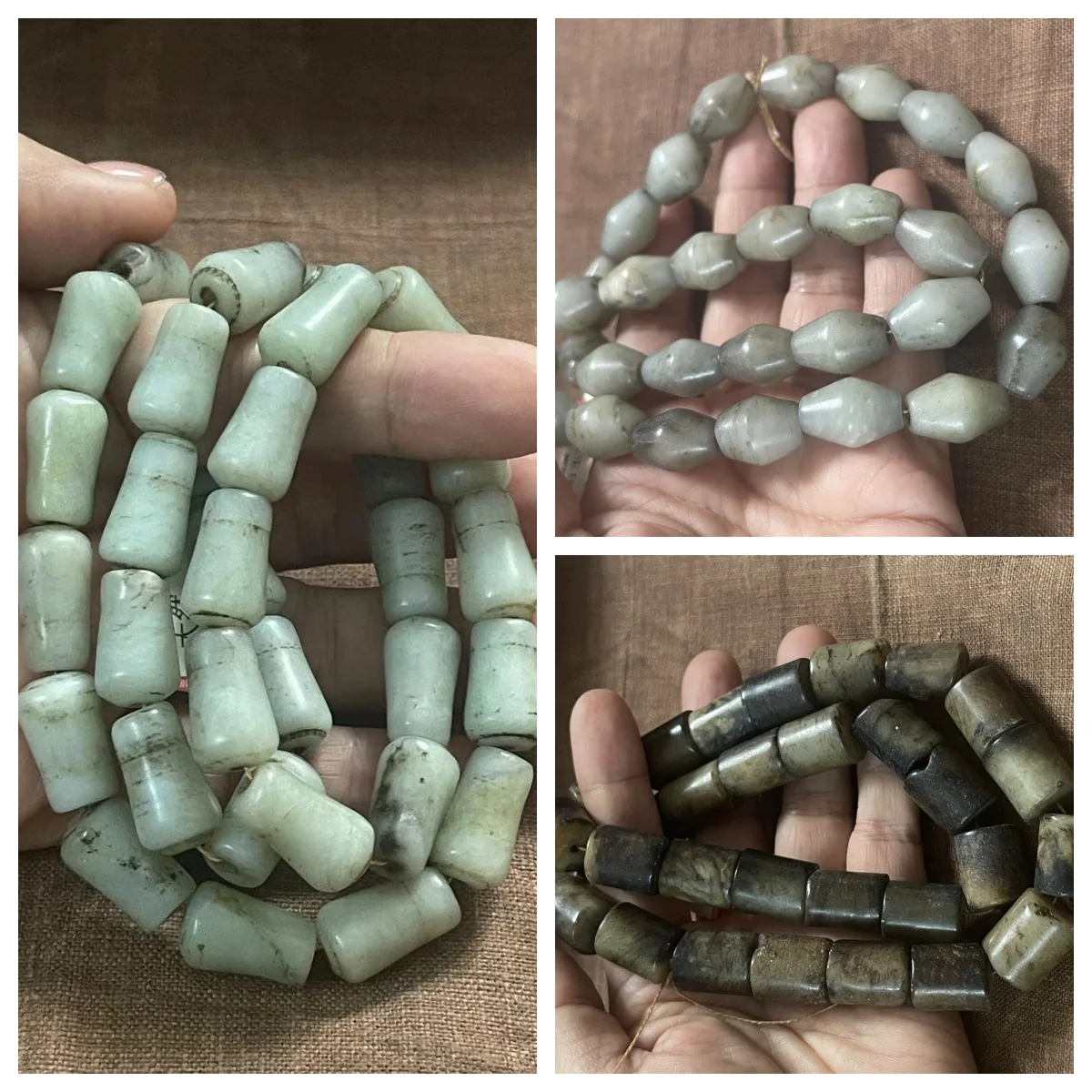 1pcs/lot Natural Ancient Jade Treasure Bottle Beads Barrel Beads Diamond Beads Necklace Rare and unique Ethnic style Collectible