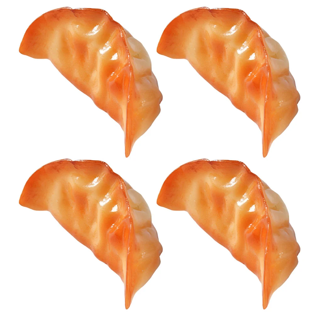 4 Pcs Simulation Dumpling Model Kitchen Food Decor Cake Decorative Pvc Artificial Decors