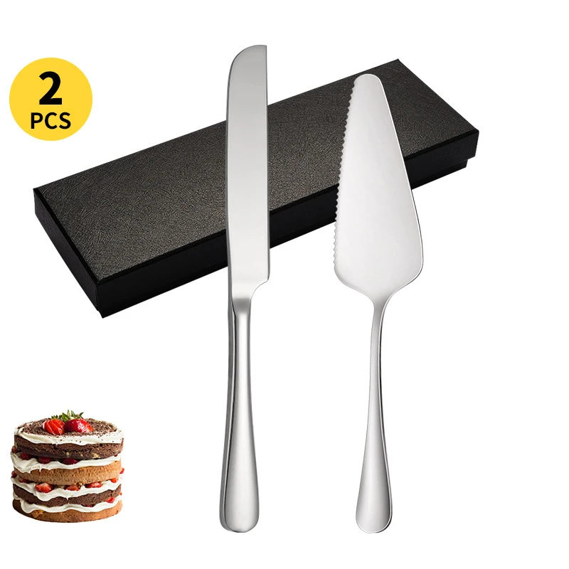 

Stainless Steel Cake Knife and Cutlery Set Household Baking Tools Festival Special Cake Knife and Bread Knife Gift Box