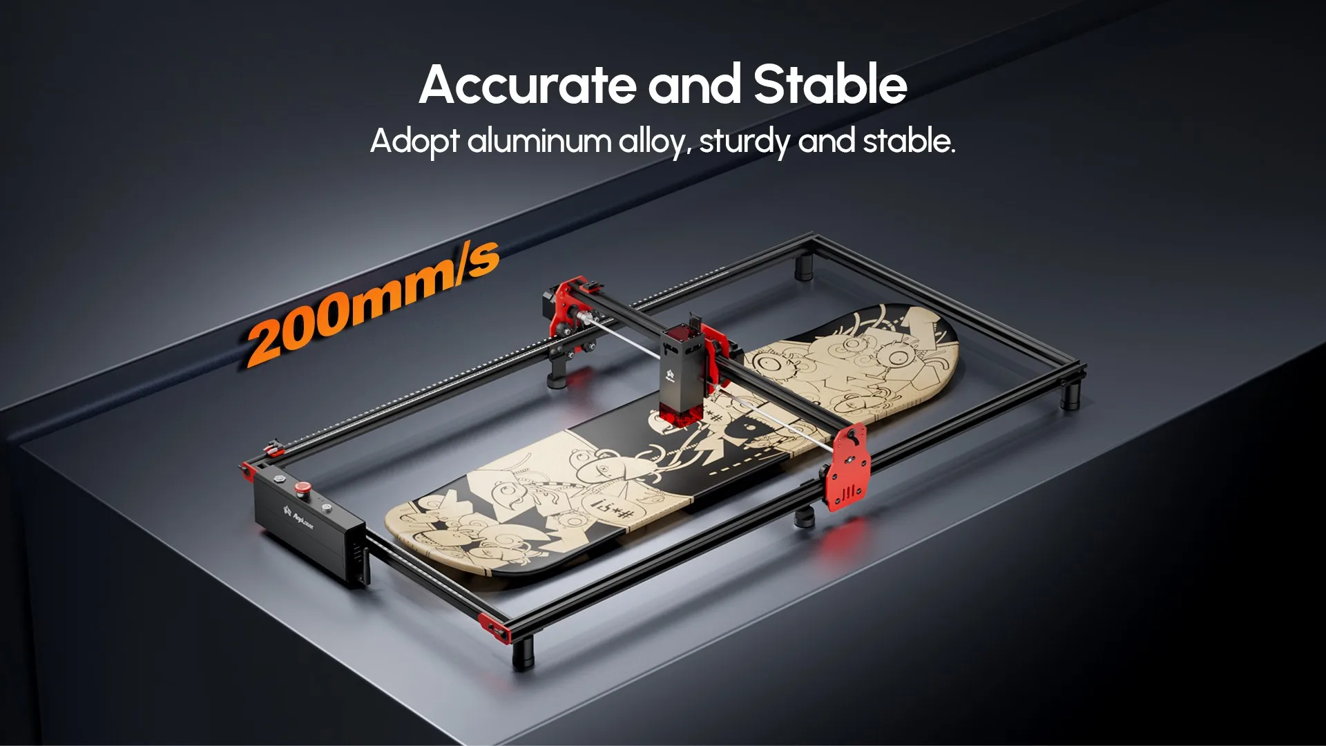 AlgoLaser Laser Engraver 2W 5W 10W 20W Output Laser Cutter Engraver for Wood and Metal /Emergency Stop Flame & Gyro Detectio