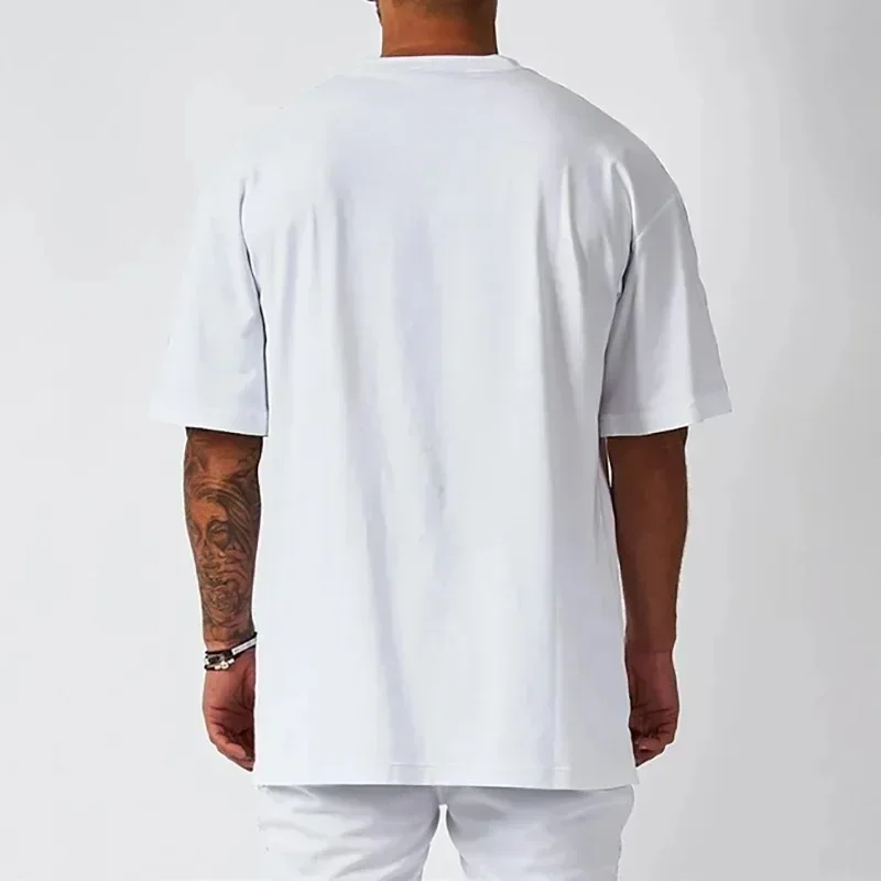 High-quality Men's T-Shirt 100% Cotton T Shirt Men Women Solid Color Basic Casual Clothing Big Size Short Sleeve Black White Top