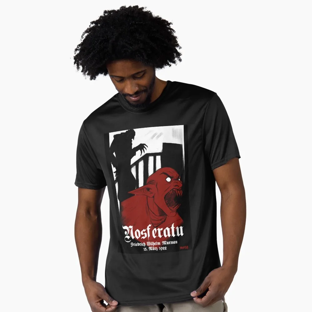 

0403 Horror Vampire movie Nosferatu Scary halloween Gift t shirt Scream film Graphic clothes 100% cotton printed All size tops