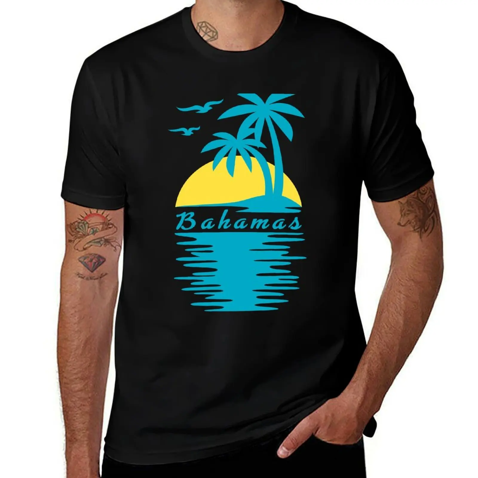Bahamas Travel Souvenir Gift T-Shirt Work Wear Breathable Tee