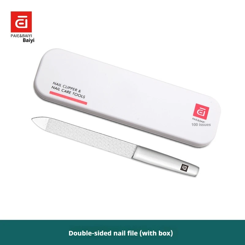 Lime à ongles et polisseuse robustes en acier inoxydable, outil de mise en forme des ongles réutilisable pour ongles naturels/artificiels, cadeaux adaptés aux voyages