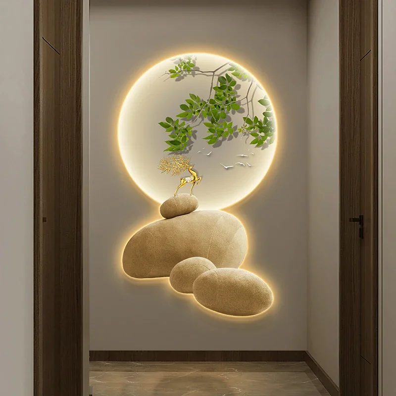 Stone Arrival: Modern And Simple Entryway Wall Lamp, Corridor Passage LED Atmosphere Lights, Artistic Luxury Style