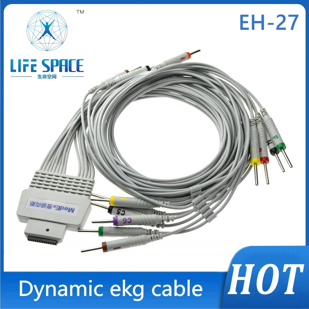 

ECG Cable Holter Cable ECG EKG Cable leads medex monitor station 15 Leads Channel ECG Holter Monitoring Recorder System Cable