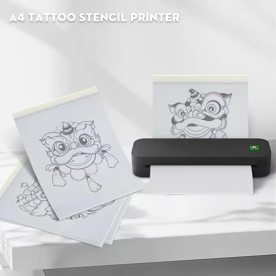 Stampante per stencil per tatuaggi Stampante termica per tatuaggi fai-da-te, mini stampante portatile, compatibile con smartphone e PC