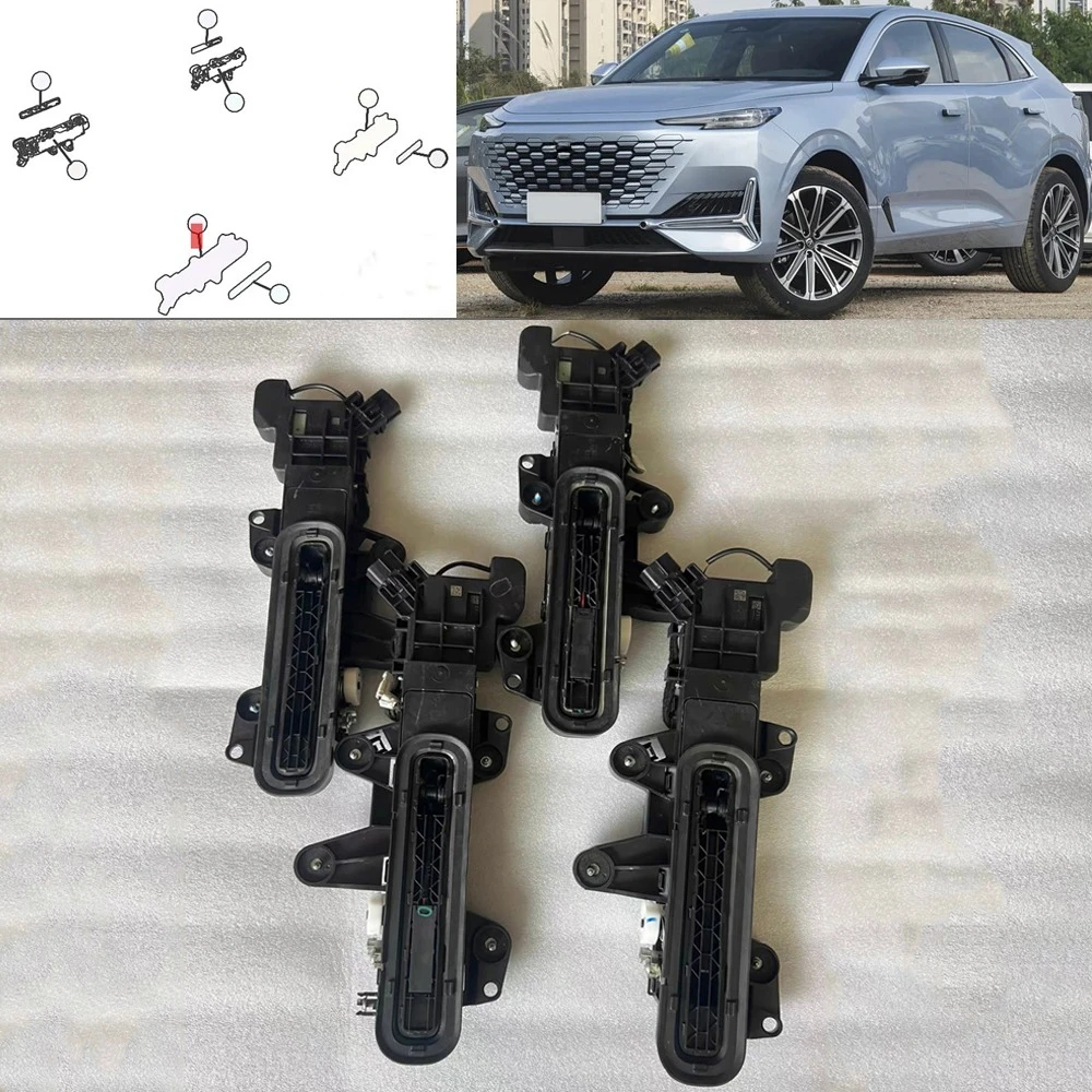 

1Pcs Car Exterior Outer Power Door Pull Handle Grab Assembly 6105500-CR02 6105500CR02 For Changan UNI-K UNIK 2022+