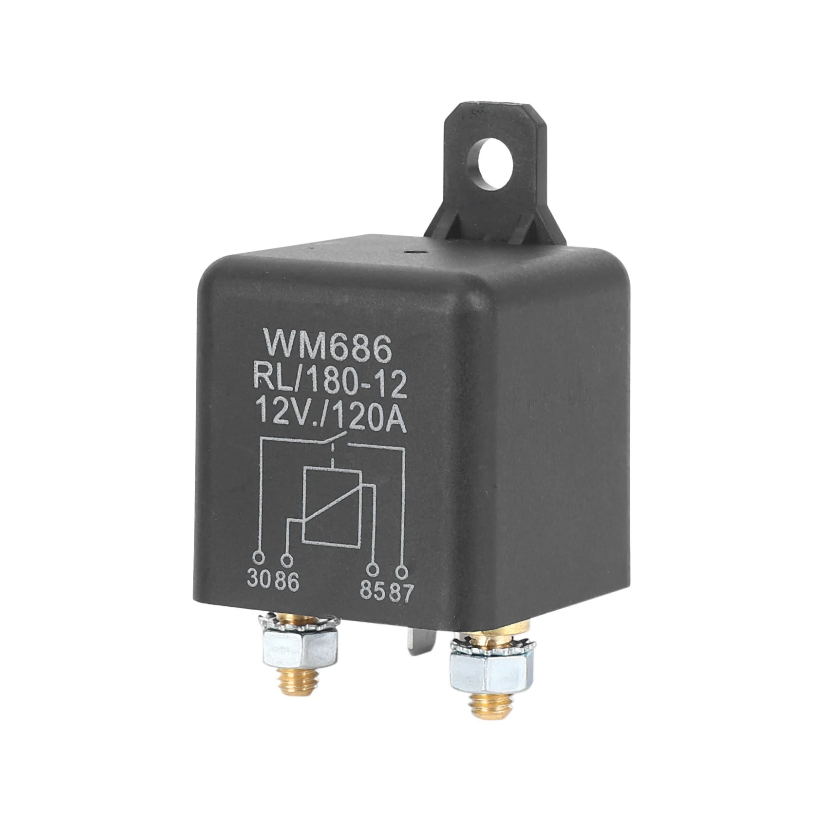 6X DC 12V Relay Battery Isolating Relay 12V / 120A Peak Load For Car Trucks Car (12V / 120A)-AS55