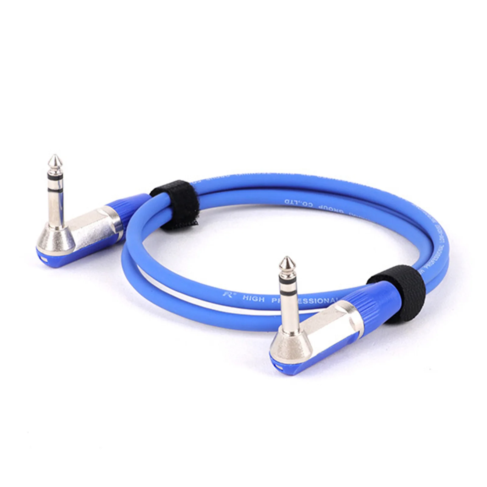 1PC Guitar Effects Pedal Cable Patch Cable Right Angle 6.5 Mono/Stereo Male to1/4 Inch TS/TRS Jack Copper Core PU Surface Wire