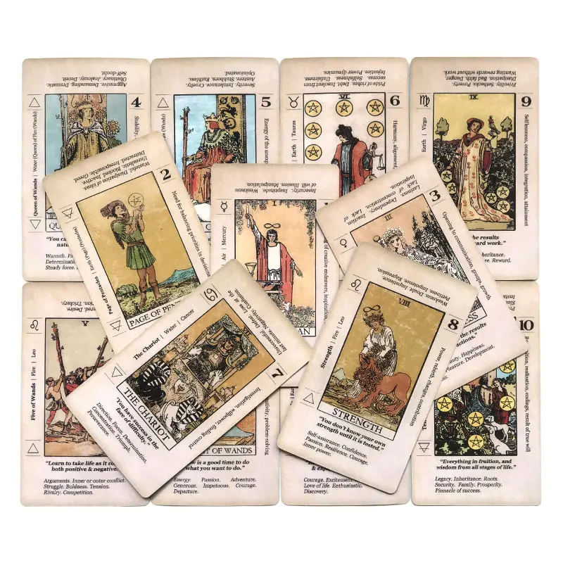 Hot sales Meaning Tarot Oracle Tarot Card Fate Divination Prophecy Card Family Party Game Toy Tarot 78 Card PDF Guide