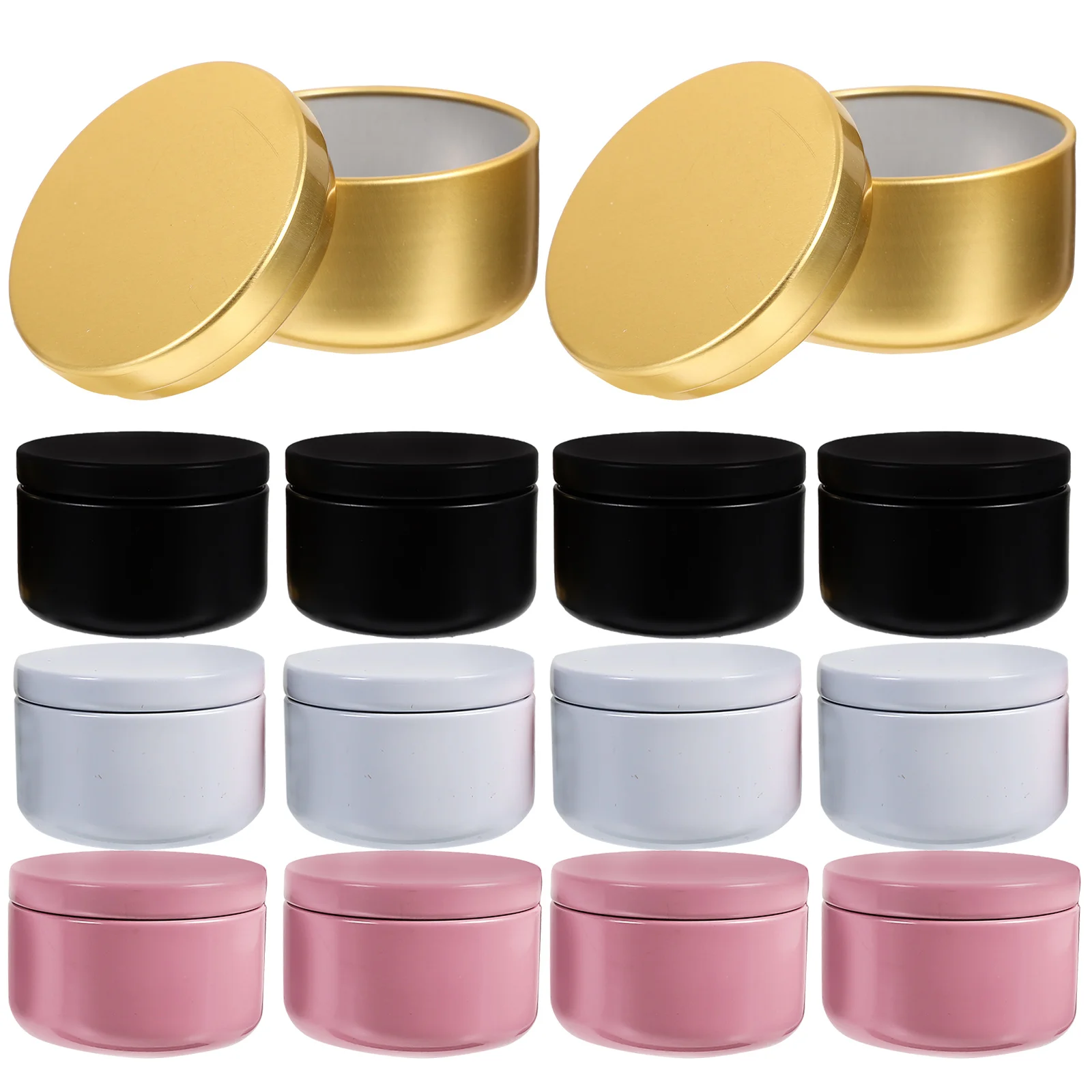 

20pcs Aluminum Containers 50ml Round Jars with Lids for Storage Cream Tea Box Wax Sealed Tin Metal Supplies