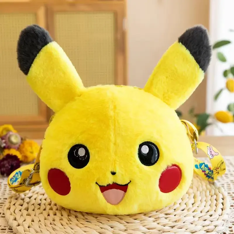 

Pokemon Plush Backpack Cute Pikachu Anime Shoulder Bag Kids Birthday Holiday Doll Toy