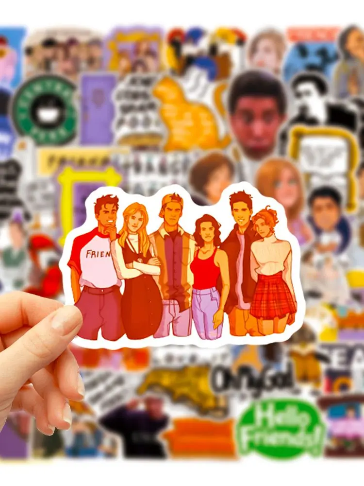 AliExpress GOGOTU 10/30/50PCS Friends TV Show Cartoon Stickers PVC Waterpoof Phone Bike Laptop Luggage Stationery Guitar Funny Stickers DIY Toys