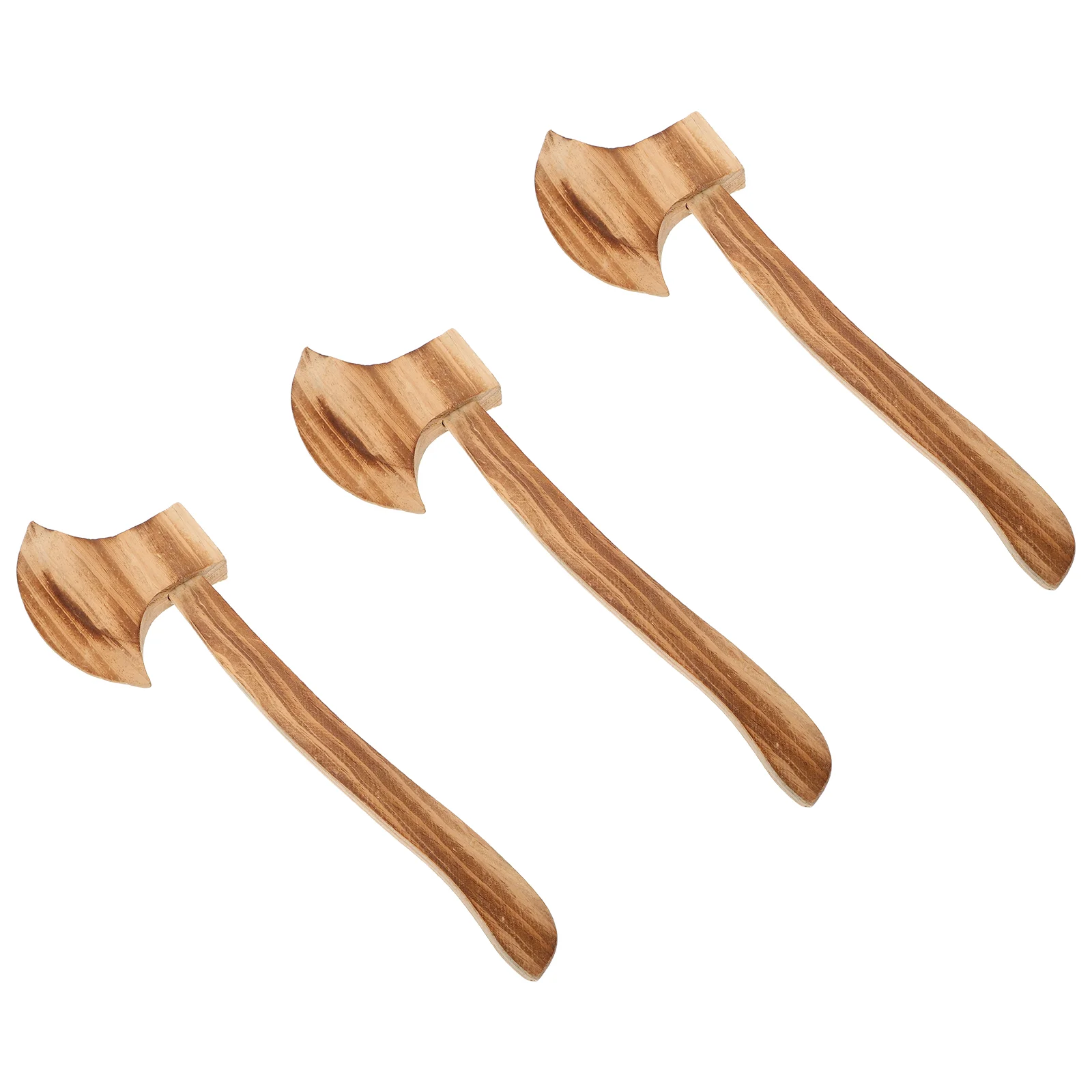 

3 Pcs Mountain Ax Toy Halloween Cosplay Props Axe Wooden Party Supplies Child Lifelike