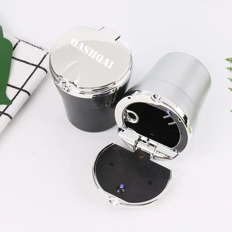 

Car Ashtray with LED Light Car Smokeless Cup Holder For Nissan Qashqai J10 J11 2021 2020 2019 2018- 2011 2010 2009 2008 2007