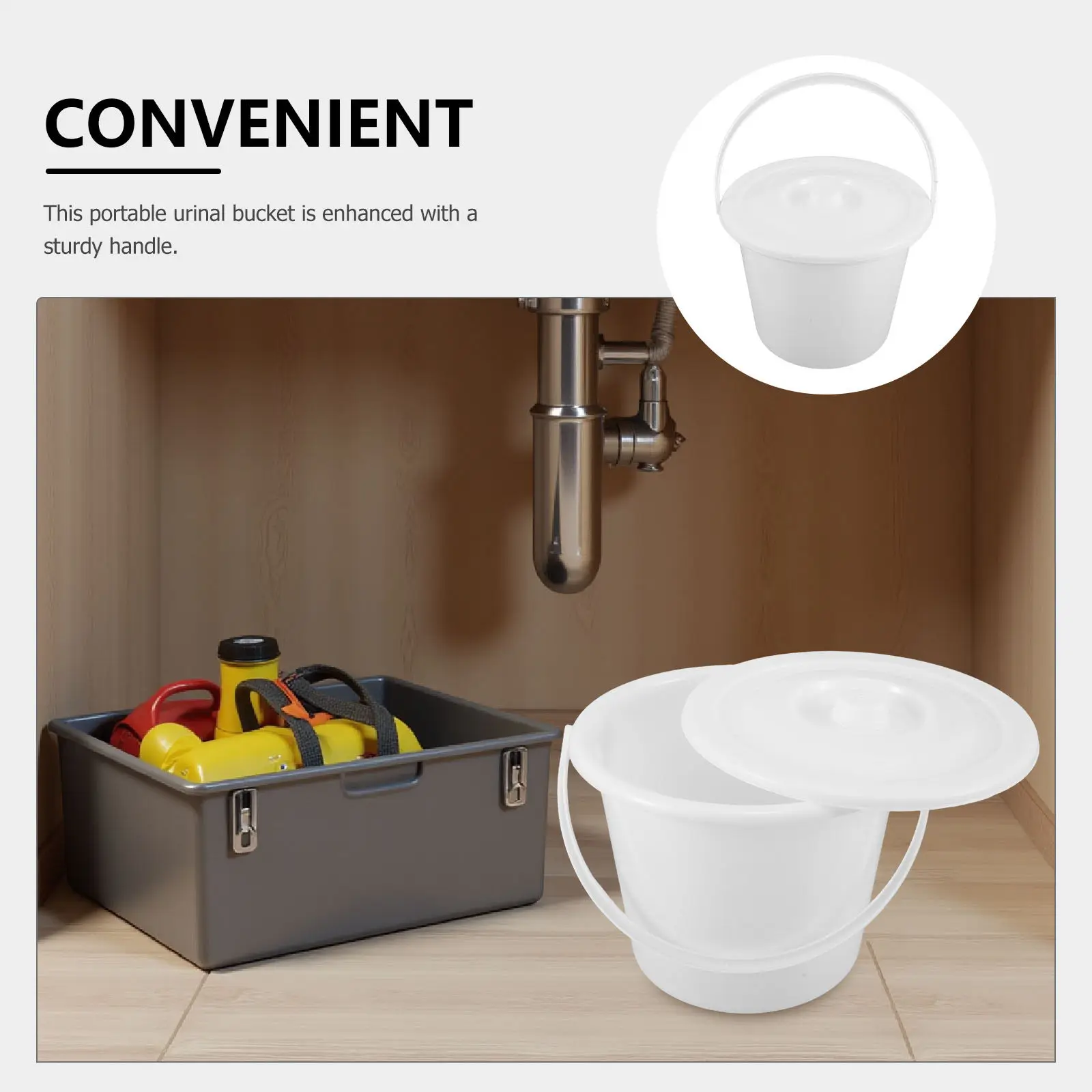 3000Ml Portable Urinal Container Large Capacity Spillproof Lid Sturdy Handle Bedside Use Hospital Home Supplies Urine