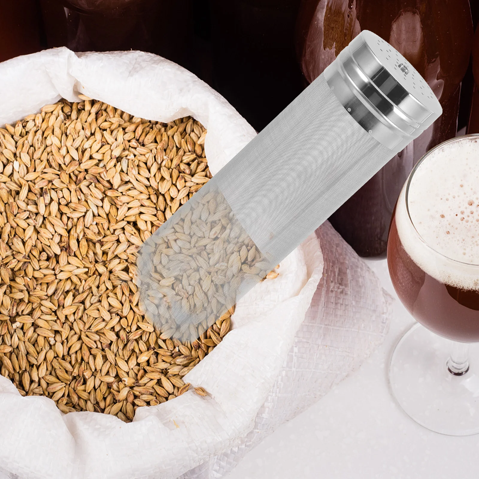

Stainless Steel Hop Filter for Beer Brewing Corrosion Resistant Filtering Tool Coffee Tea Portable Filter Tube Home
