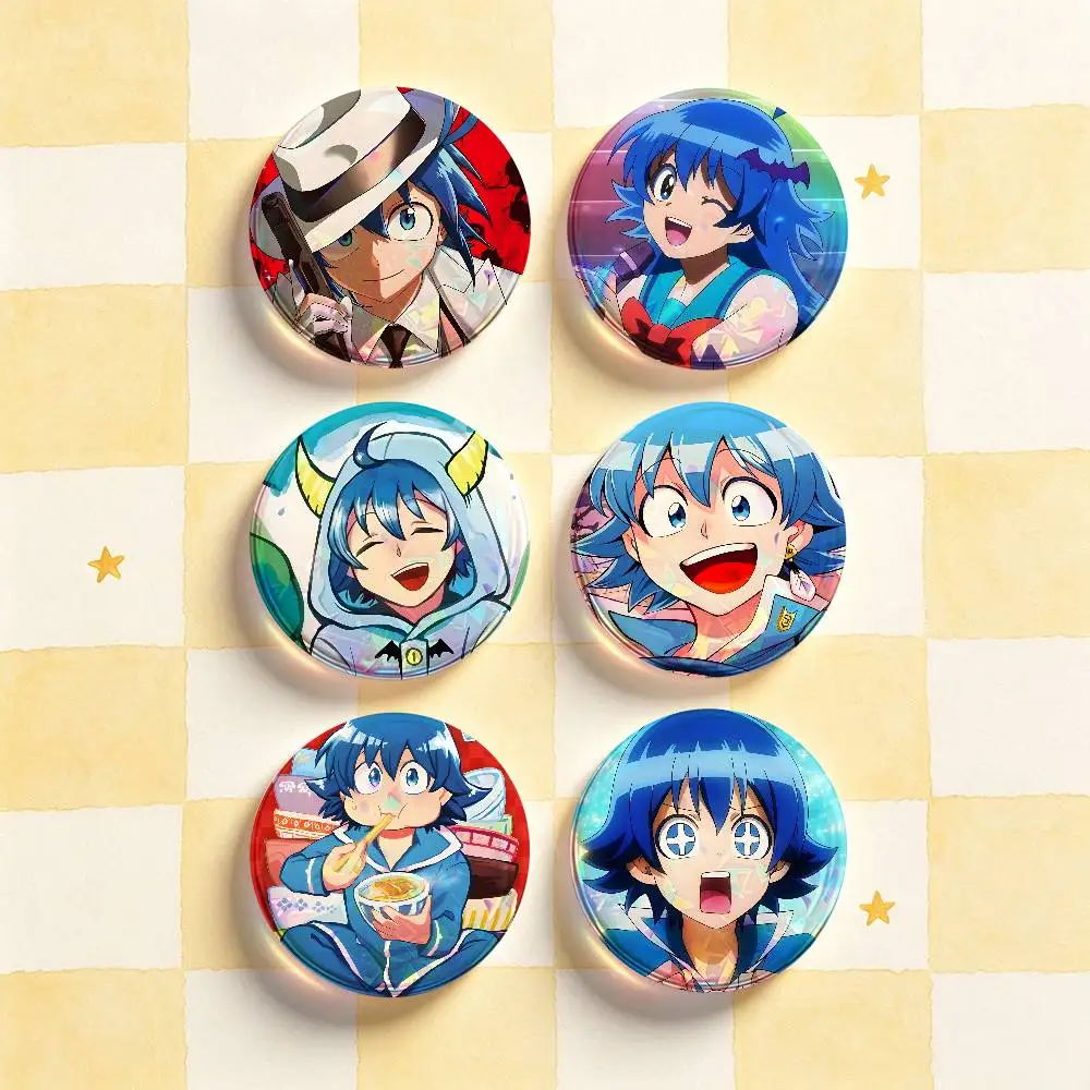 S-Suzuki Iruma Mairimashita Iruma k-kun Badges Round Nijigen Otaku Culture IP peripheral products 58mm 44mm 32mm 75mm 25mm Mini
